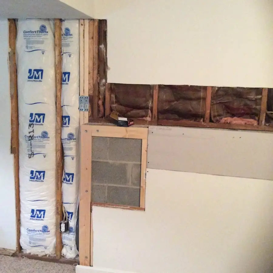 Wall insulation replacement during Contents Cleaning & Restoration in Brook Park